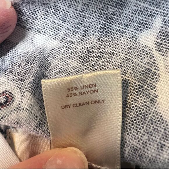 Loft linen blend  Elephant Print Skirt mp - Picture 16 of 16